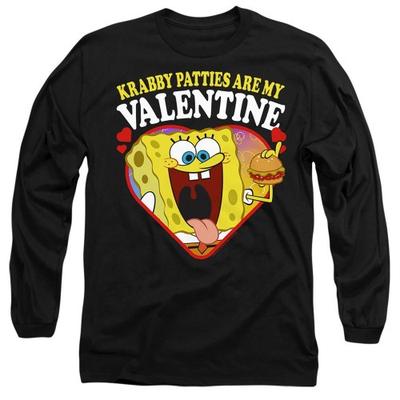 SpongeBob SquarePants Unisex Adult Krabby Patties Are My Valentine Long-Sleeved T-Shirt