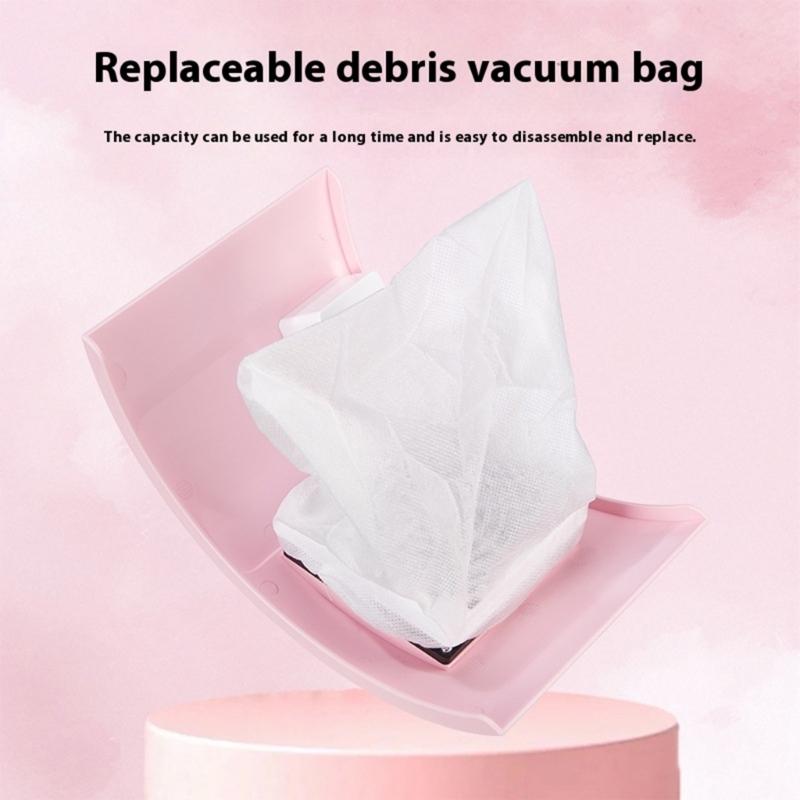 Quiet Manicure Dust Absorber Powerful Motor Compact Desktop Vacuums Pink Aesthetic Design For Professional Home Nail Art