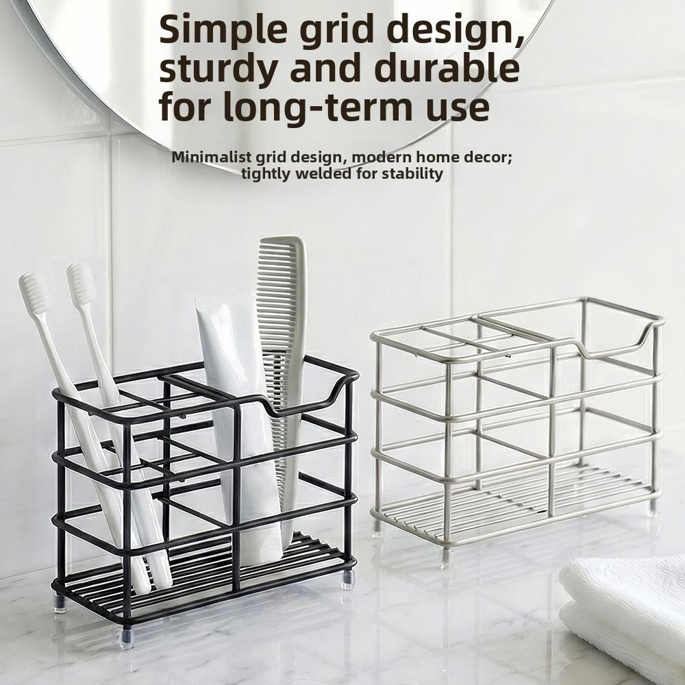 Rutschfester Metall-Zahnbürstenhalter Rostfreies Make-up-Pinsel-Aufbewahrungsregal Küche