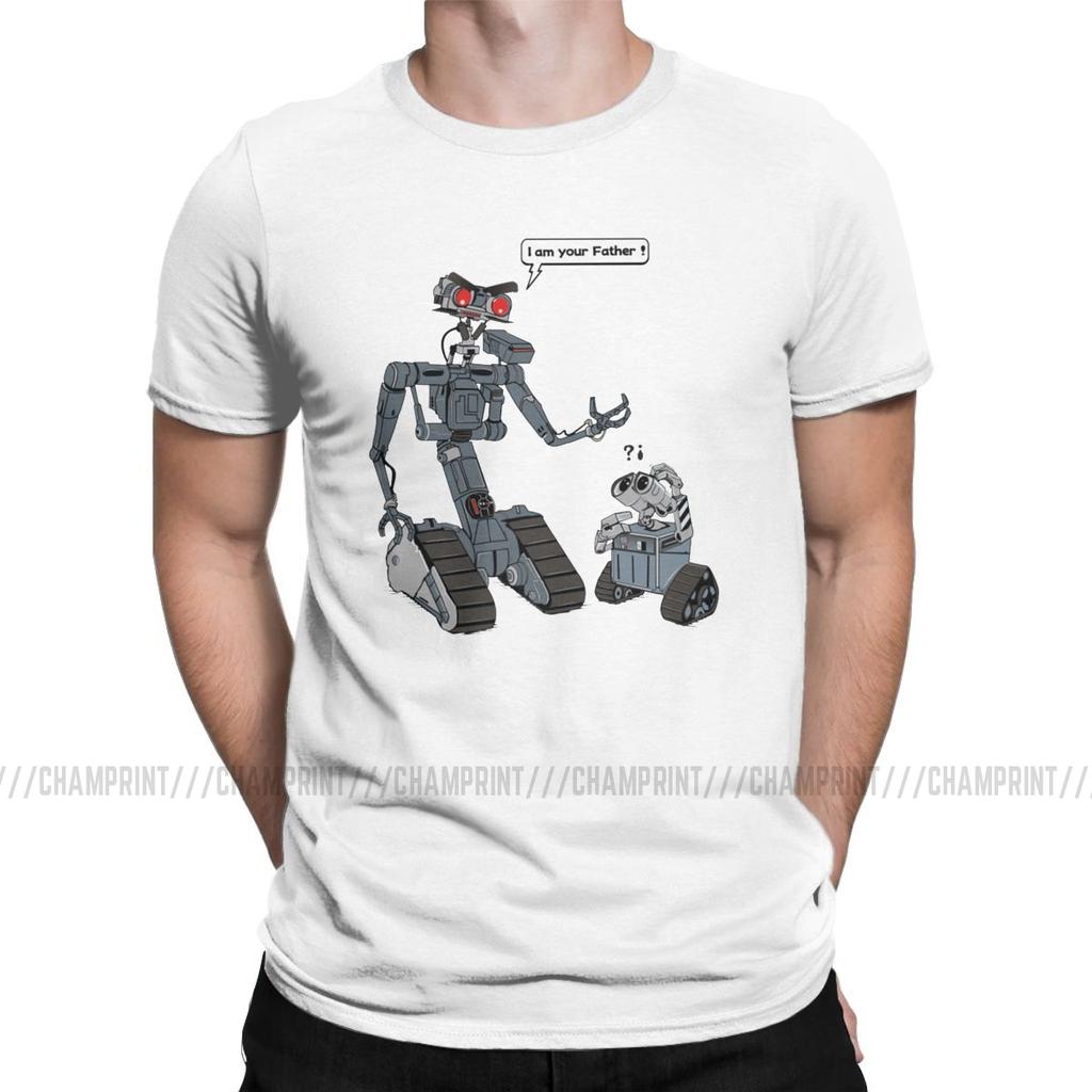 Leisure Related Circuits T Shirts Men T Shirts Short Circuit Johnny 5 80S Retro Robot Movies