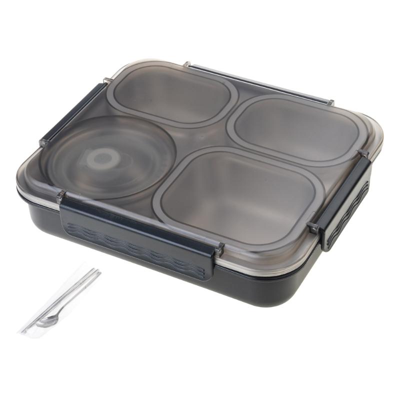 

Lunch Box Leakproof Food Box 316Stainless Steel Meal Prepping Box Food Storage Box Suitable for School and Office чёрный