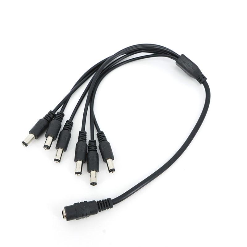 5.5x2.1mm DC 5v 12v 1 Female To 2/3/4/5/6/8 Way Male Power Supply Splitter Cable Adapter Connector Cord For Strip Light Camera
