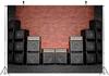 BELECO 8x6ft Fabric Vintage Style Music Backdrop Red Brick Wall Guitar Amps Speaker Rock Band Blues Retro Music Concert Party Backgroun