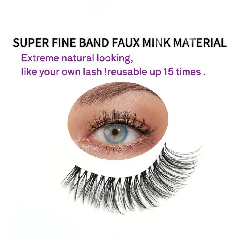 New Arrivals Soft Light Matte Synthetic Hair Faux Mink Handmade Eyelashes Korean Vegan Custom Lashes Cluster Reusable