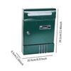 Wall Mounted Mailbox Postbox Lockable with 2 Keys Drop Decorative Minimalist Newspaper Letterbox for External Door