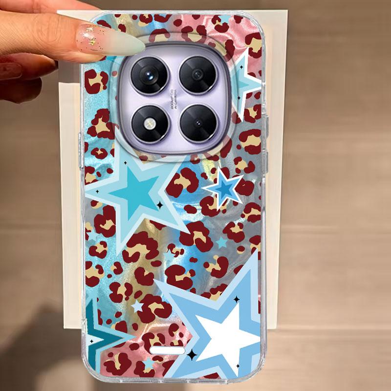 

Для Redmi Note 14 Pro Plus 13 Pro 10 11 12 Pro 13 Xiaomi 14T Pro 13T Poco X3 X5 Pro Чехол для телефона Леопардовый принт Для Redmi 14C Сумка POCO X3 NFC белый