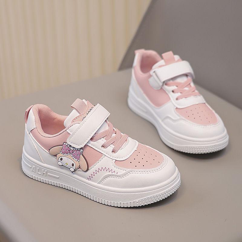 

Kuromi Canvas Sneakers for Girls - 2025 Spring/Autumn Soft Sole, White & Pink 27 (Insole 17 cm)