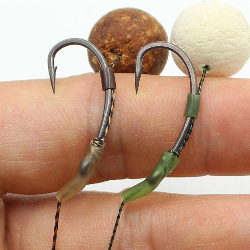 30pcs Carp Fishing Accessories Anti Tangle Sleeves Line Aligner Tube For Feeder Carp Fishing Rig Hair Ronnie Rig Tackle