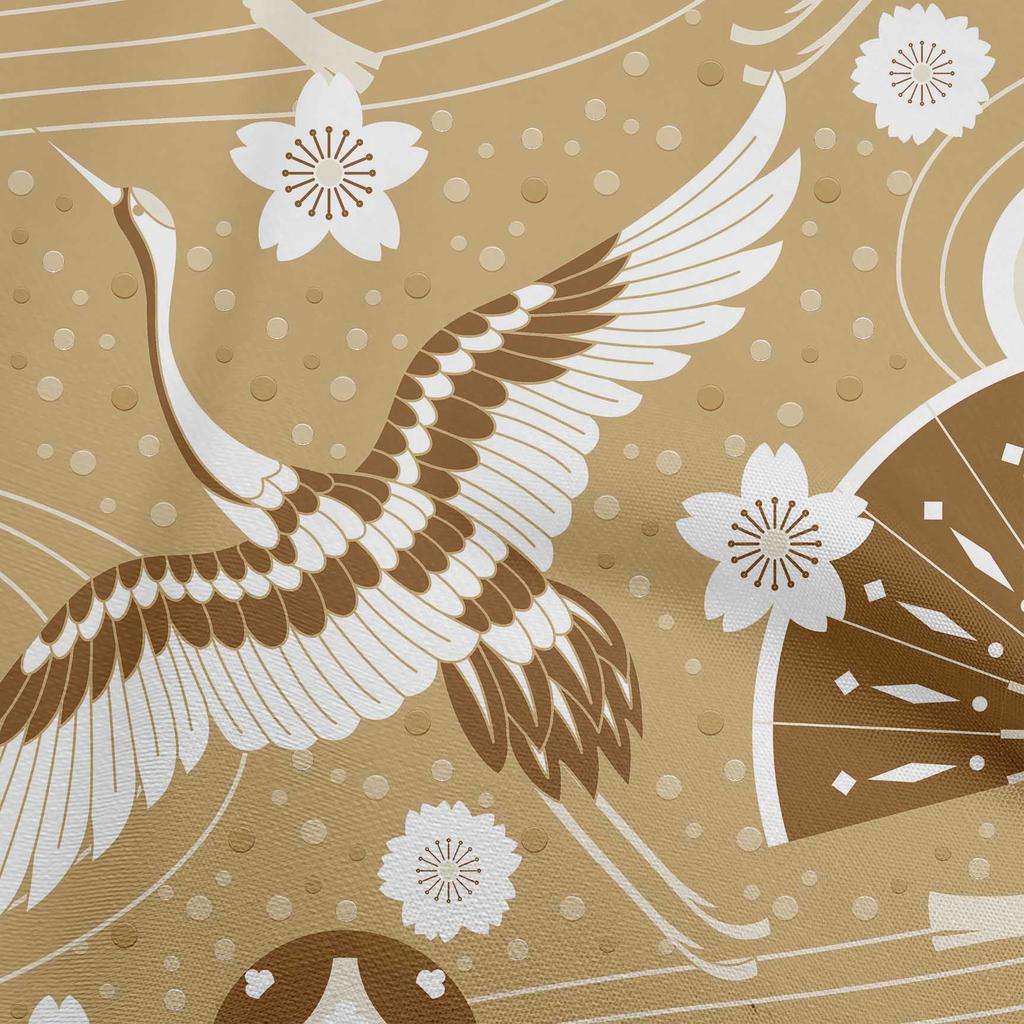 oneOone Cotton Flex Dark Gray Fabric Asian Japanese Pattern Sewing Material Print Fabric By The Yard 40 Inch