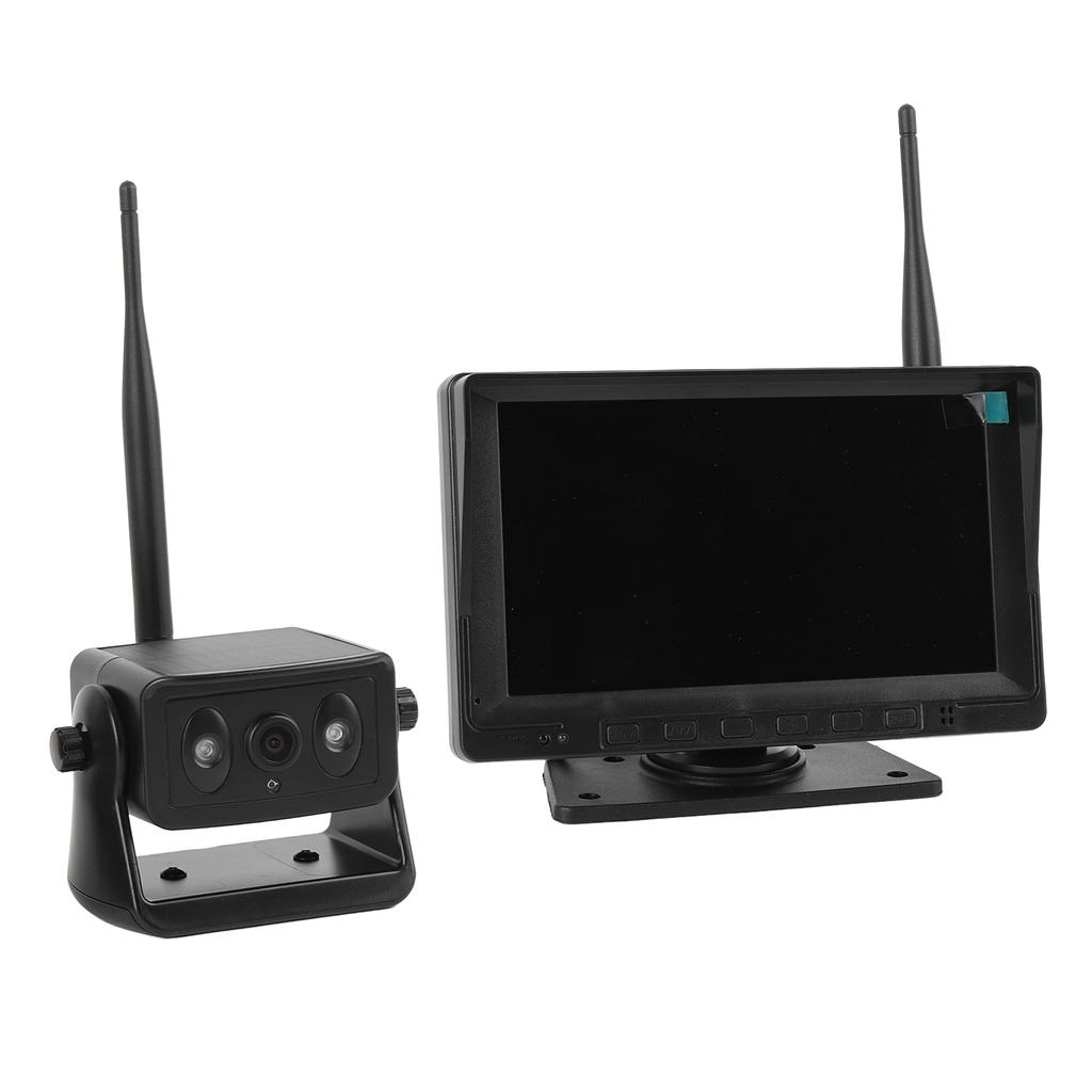 Wireless Solar Magnetic Backup Camera 7inch IPS Screen 2MP CMOS Sensor 5000mah Battery 150 Deg Viewing Angle Gesture