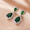 Huitan Trendy Dames Oorbellen 6 Kleuren Stijl Bruiloft Feest Accessoires Ingelegd Parel Zirkonia Elegant Veelzijdig Sieraden