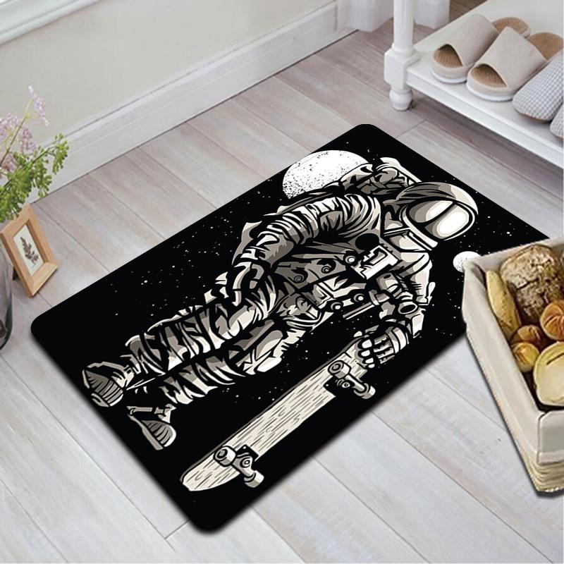 Skateboarding Astronaut Rug Floor Mat for Living Room or Bedroom Soft and Comfortable Carpet a Gift for Birthday and Holiday.MFF0918302