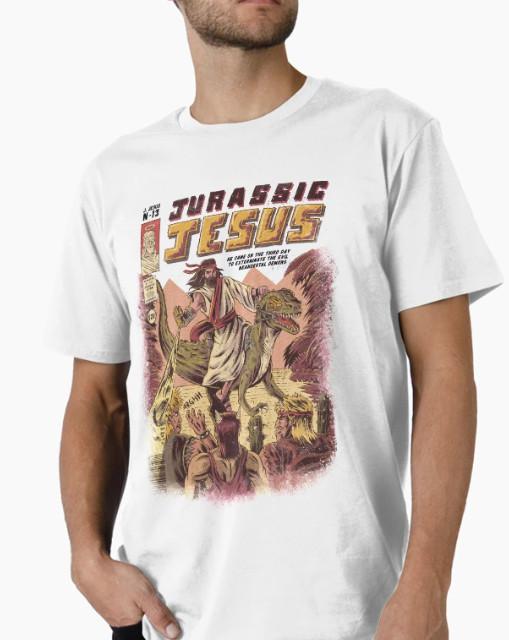 JURASSIC JESUS White T-Shirt M