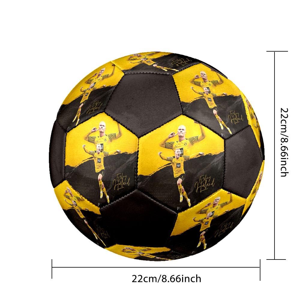 1PC Haaland Game Changer taglia 5 pallone da calcio Pallone da calcio indoor Praha Colorato Per tutte le età Cucito a macchina PVC Pronto per la competizione Resistente Alto rimbalzo