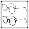 Stylish Clear Fashion Nose Unisex [OIIZREO] Glasses, Lenses, Eyewear, Ultra-Lightweight Pads, (Brown 300)