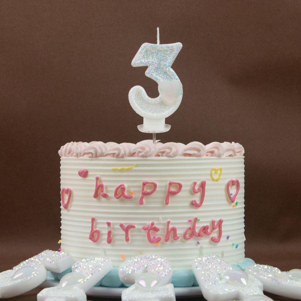 White Number Birthday Candles - DIY Creative Party Decorations for Cakes