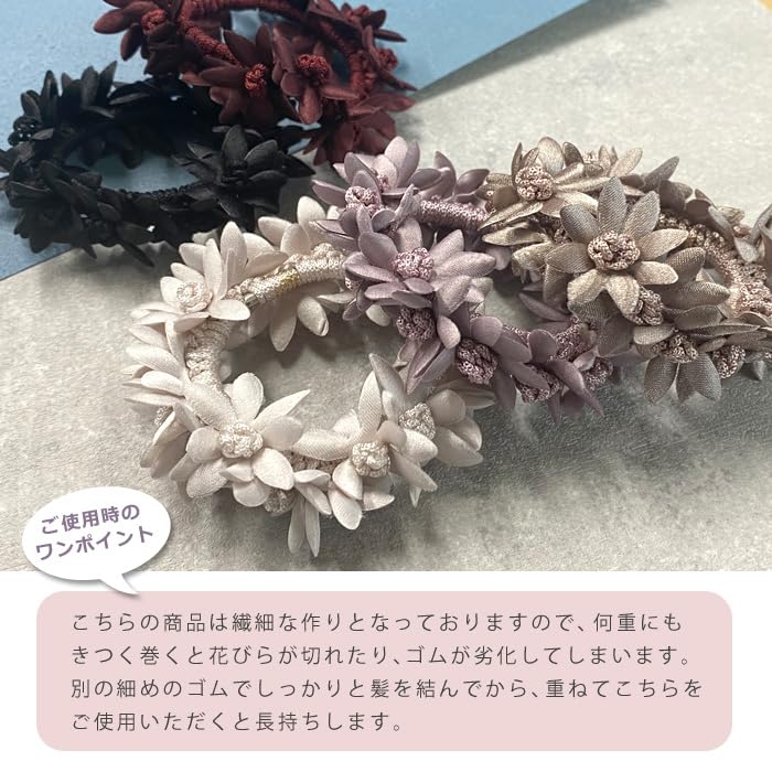 Flower Hair Pastel and Dark Scrunchie Hair Dusty Blue Luxury's Tie, Colors, Accessory, J3S,