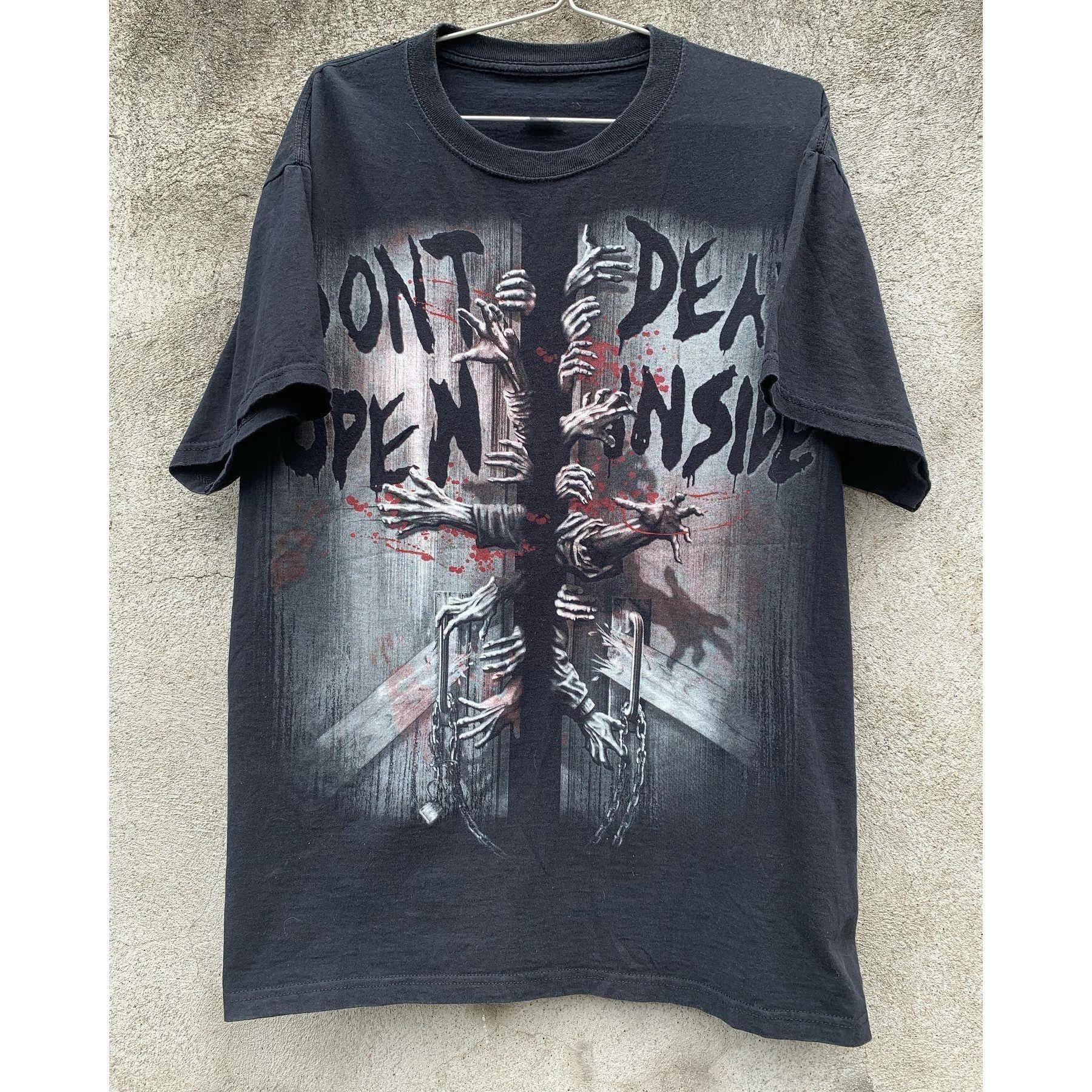 

2025 Autumn and Winter Heavy Horror Style Creative Printing T-shirt Men s and Women s Pure Cotton Casual Loose Versatile T-shirt 4XL