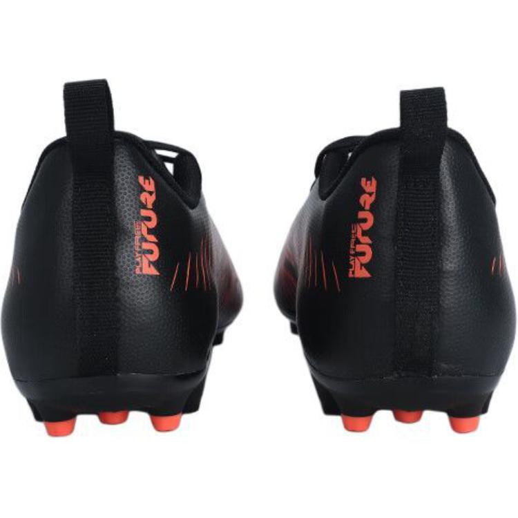Puma Future 8 Play Mg Jr Synthetic Leather Fabric Comfortable Durable Wear-Resistant Low-Top Kids Soccer Shoes Kids Soccer Shoes Black 108393-01