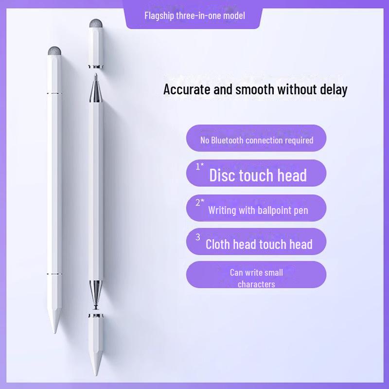 

Универсальный емкостный стилус с магнитным креплением и сменным наконечником, совместимый с устройствами Apple, Samsung и Android