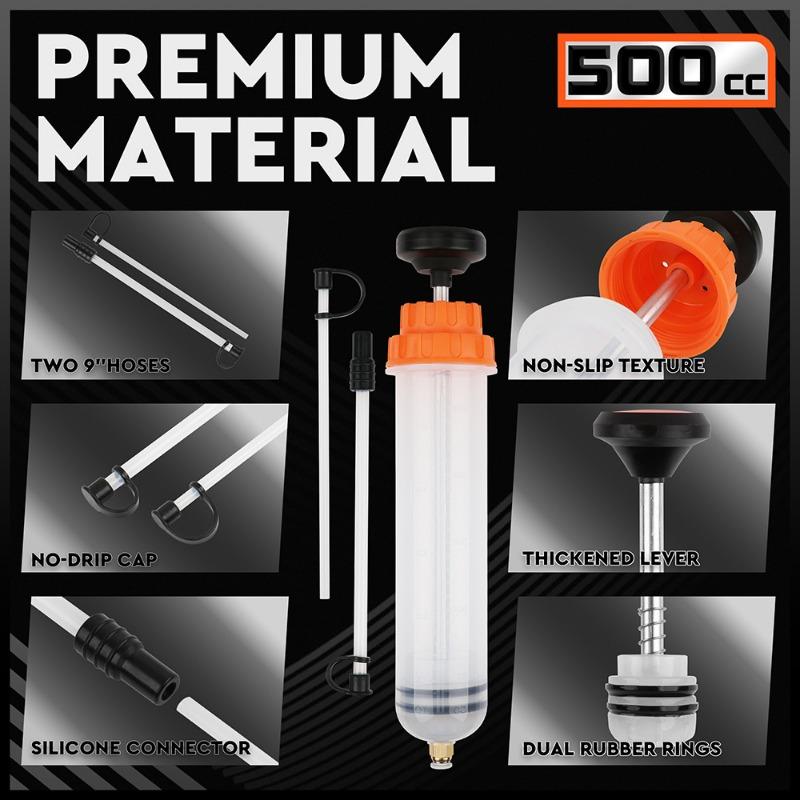 200CC Car Oil Fluid Extractor Portable Needle Tube Automotive Fuel Brake Liquid Extraction Transfer Filling Syringe Car Oil Pump