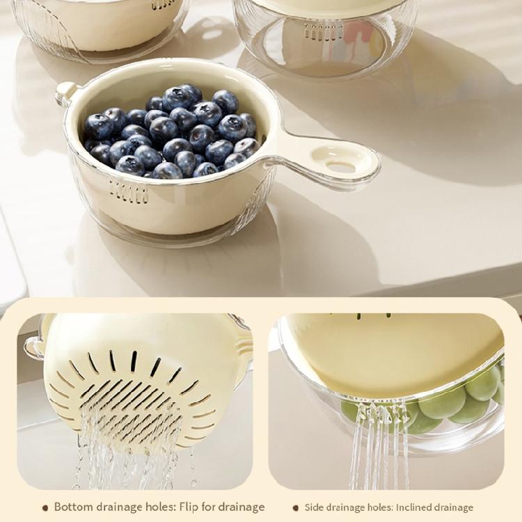 Plastic Drainage Basket Multipurpose Kitchen Tool Set With Detachable Layers For Washing And Draining Food