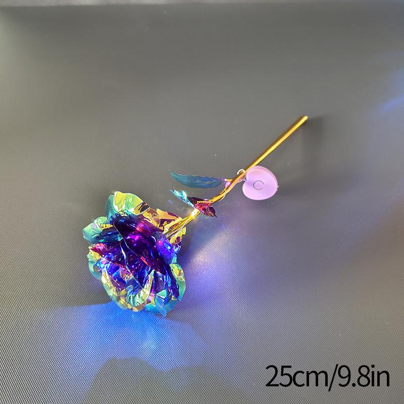 Eternal Rose Flowers Colorful Luminous Rose Artificial Flowers Gold Foil Simulation Flower Mother's Day Gifts Valentines Decor