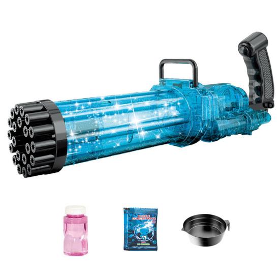 21-Hole Bubble Blower Toy Automatic Bubble Machine with Music & Lights Romantic Atmosphere Bubble Maker for Kids Outdoor Birthday Party Favors