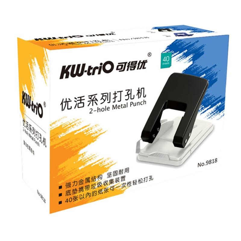 Desktop Hole Puncher 40 Sheet Capacity Heavy Duty 2-Hole Puncher Padded Handle for Paper Card Picture File and More