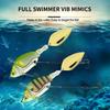 13.6g/44mm Fake Lure Spin Sequin Bait Fishing Treble Hook VIB Tough Metal Tackle