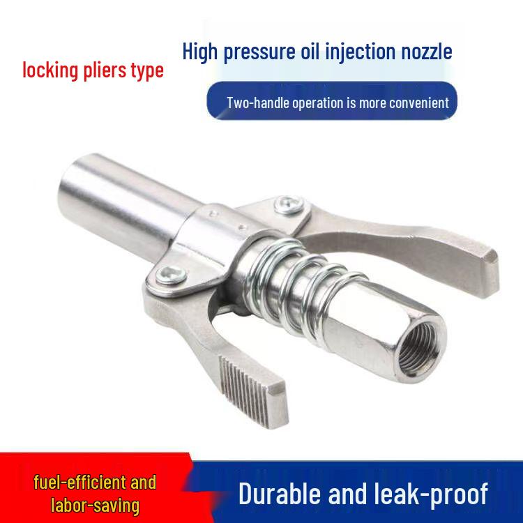 Double Handle High Pressure Grease Nozzle for Electric/Pneumatic Gun Flat Head