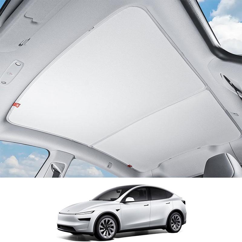 Skylight Sunshade For Tesla Model Y Juniper 2025 Nano Ice Crystal Heat Insulation Glass Front Rear Sunroof Sun Visor Accessories