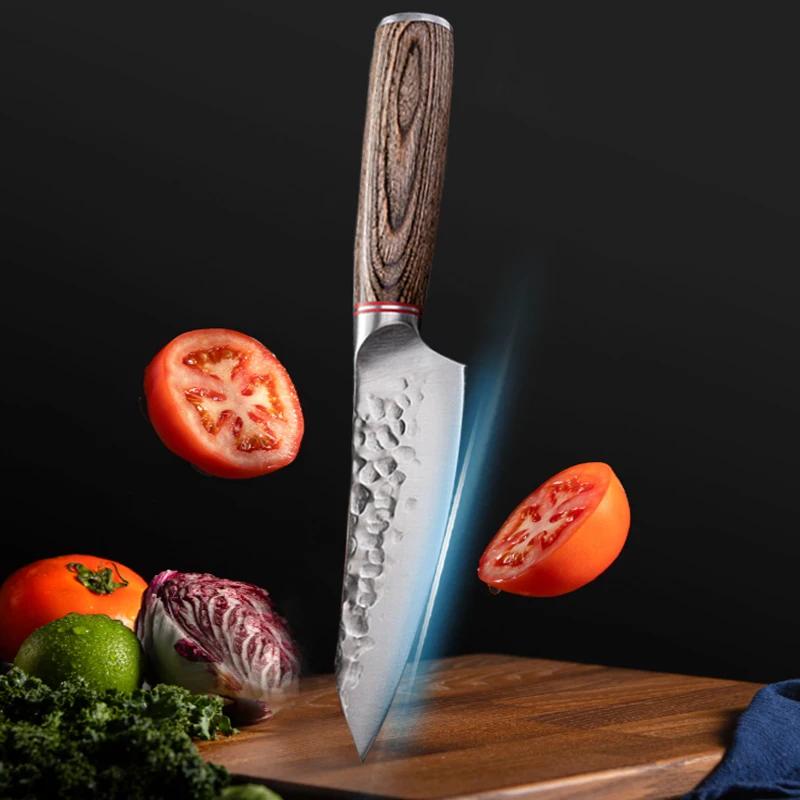 Stainless Steel Boning Knife Kitchen Hand Forged Wooden Handle Butcher Knife Meat Cutting Fish Cutting Knife Household Kitchen Accessories