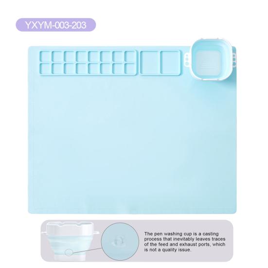 Silicone Craft Mat with Collapsible Non-Stick Portable Surface Easy Maintenance Cup DIY Folding Painting
