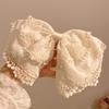 Spring Clasp Hair Clip Lace Bows Embellished Vintage Hairpin Hair Barrettes For Prom Occasion Photography And Daily Wear