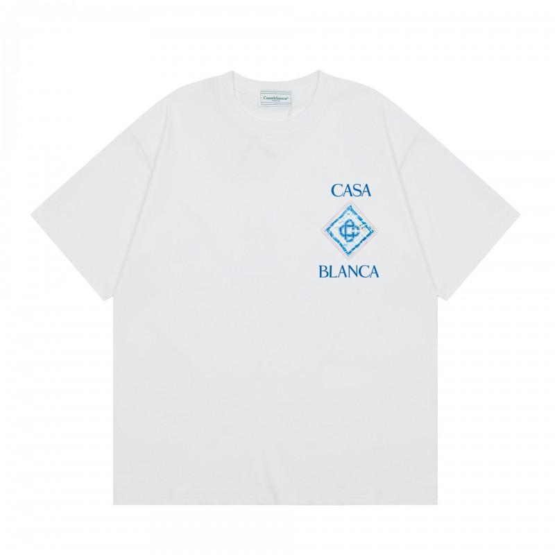 Casablanca Short Sleeve T-Shirt Men Women 2025 Casual Cotton Tee Breathable Antibacterial Loose Fit