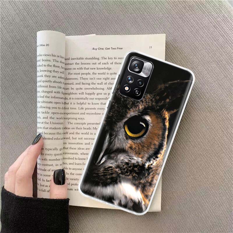 

Snow Cute Owl Animal Phone Case For Redmi Note 13 12 Pro Plus 14 15 Pro 5G 11 11T 11E 11S 10 Pro 10S 9 9S Cover Cell Clear TPU C Redmi Note 10(10S)4G