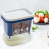 Quaderförmige Japanische Joghurt-Siebbox Blau/Weiß Molkeabscheider Kaltextraktion