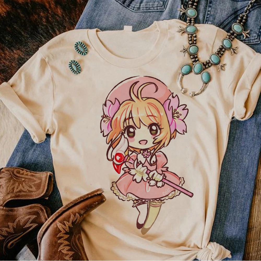 Cardcaptor Sakura t-shirts women designer tshirt female Japanese manga y2k clothes