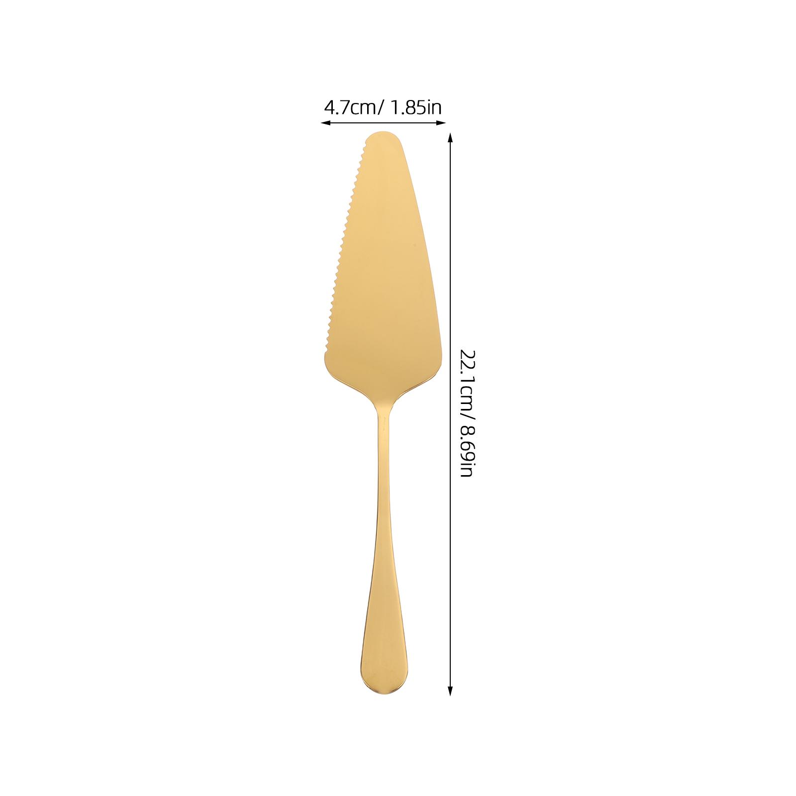 

Ergonomic Stainless Steel Cake Shovel Golden Serrated Blade Baking Tool Kitchen Must Have Easy Wash Lasting Performance Ideal золотистий