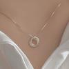 My Omelet [92.5 Silver] Triple Ring Silver Necklace