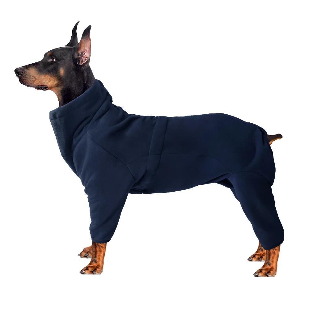 Dog Clothes Soft Fleece Pullover Pajamas For Small Medium Large Dogs Warm Thicken Jacket Pet Jumpsuit Winter Coat