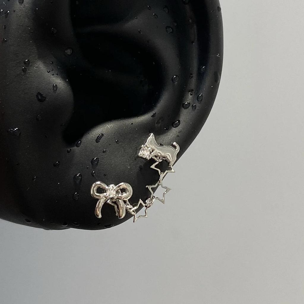 Punk Fashion Titanium Steel Ear Bone Studs: Cool Cochlear Piercing Earrings Collection