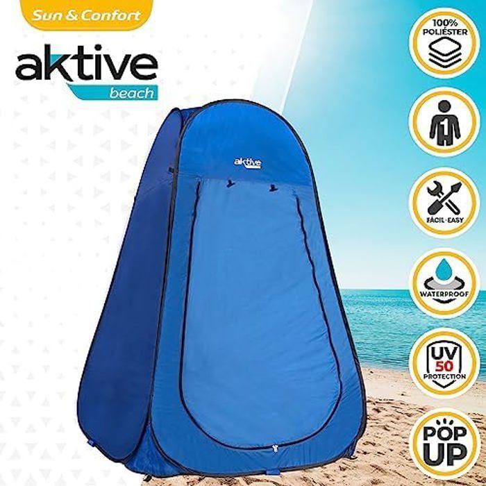 Shower Tent - AKTIVE - 62162 - 120x120x190 Cm - Blue - Automatic Assembly