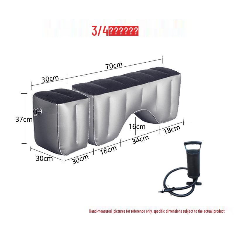 Inflatable Car Bed and Footrest for Rear Seat Use In Sedans and SUVs