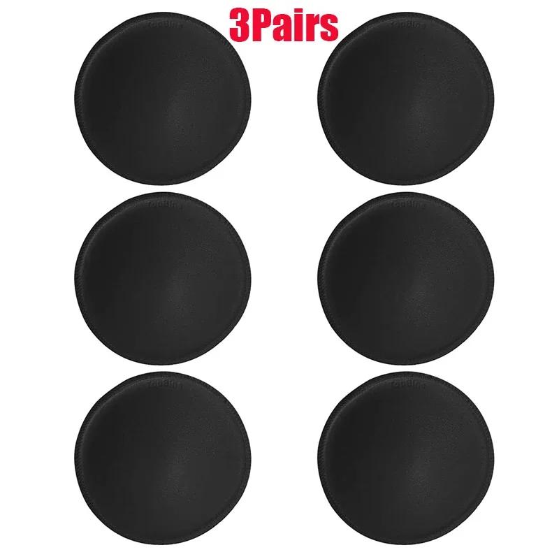 

6pcs New Soft Spong Bra Pads Bikini Chest Cup Push Up Insert Foam Pads for Women Swimsuit Padding Removeable Enhancer Bra Pads one size чорний