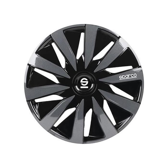 Wheel Covers - sparco - lazio - 16 inches - black and grey - set of 4