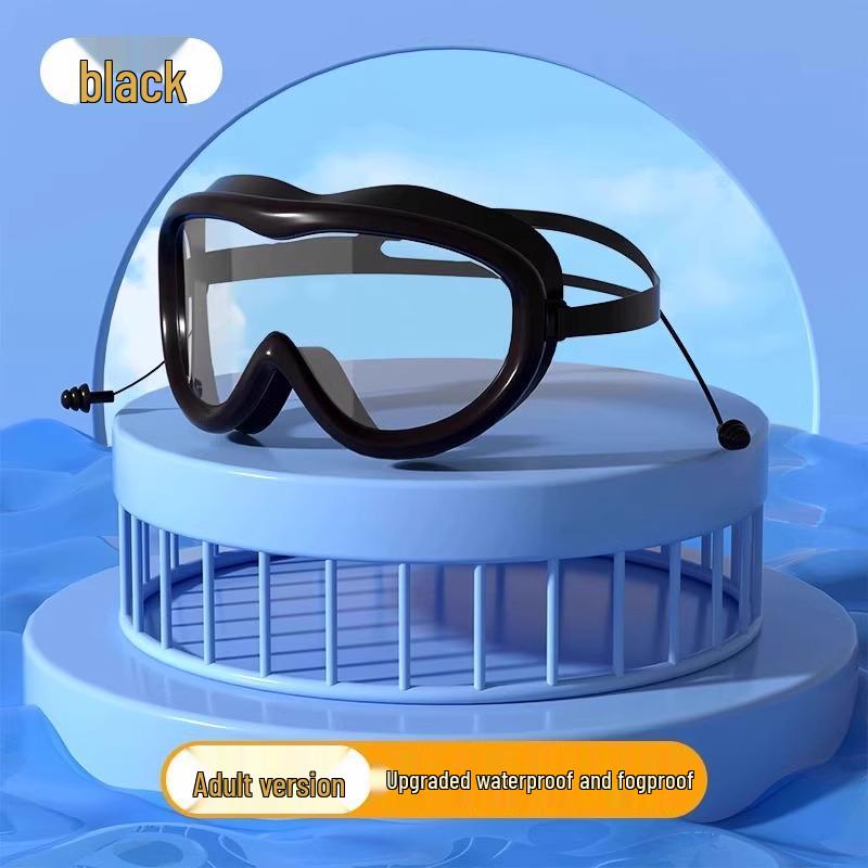 

Детские водонепроницаемые очки для плавания с защитой от запотевания и берушами - Дайвинг-снаряжение с большой оправой