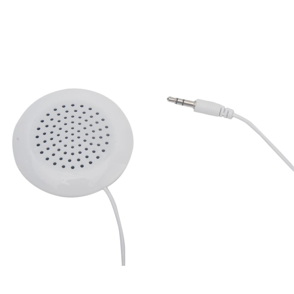 Mini 3.5mm Jack Wired Pillow Speaker for MP3 MP4 CD Player Phone Radio Portable Outdoor Sports Audio Stereo Universal White