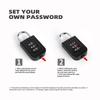 Zinc Alloy 3 Digit Password Lock Anti-theft Secure Suitcase Security Coded Lock Dormitory Cabinet Padlock Travel Outdoor Tools